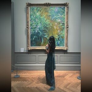 Yellow the Label Irises by Claude monet Dress